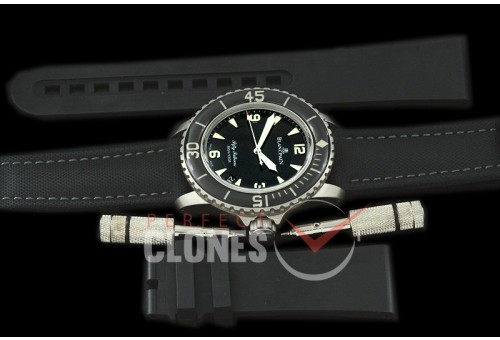 0 BP00008N ZF 50 Fathoms SS/NY Black Asian 2824 Mod to Original Calibre Bridges - Free Rubber Strap with Toolkit 