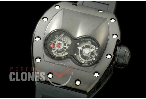 RM053-103 Pablo Mac Donough Tourbillon PVD/RU Inclined Twin Dial 