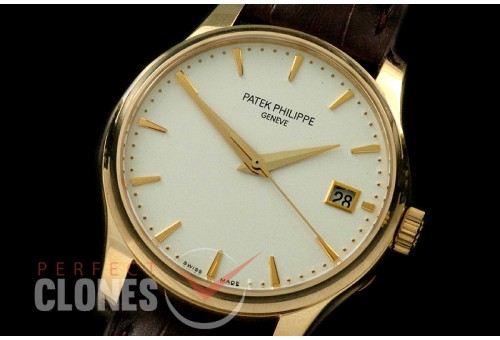 PP00811 5227 Calatrava Auto YG/LE White Miyota 9015/Calibre 324