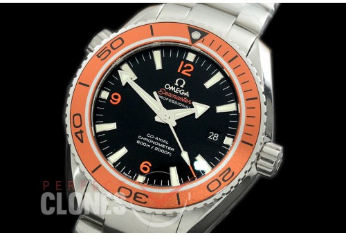 0 OMCPO45-032 XF Seamaster Planet Ocean 45mm Black-Orange SS/SS VS 8500 Superclone Free Rubber Strap !