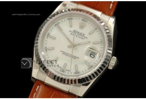 RDJMS10104 LE MOP Wht Dial Stick Markers Swiss Eta 2836-2