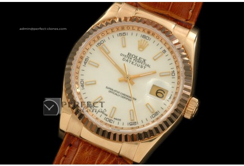 RDJMF10101 LE White Dial Stick Markers Swiss Eta 2836-2