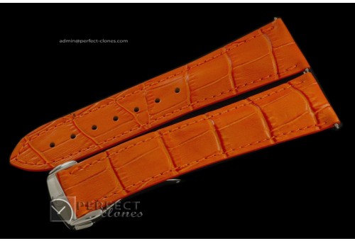 OMLE10007 Orange Calf leather strap For 45.5mm PO C/W Clasp