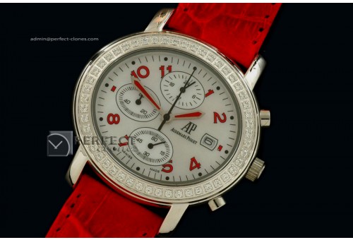 AP10081 Maserati 90th Anni SS White/Red Japanese Chronograph Qtz