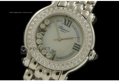 CP10034 Happy Sport Diamonds Ladies SS MOP White Swiss Quartz