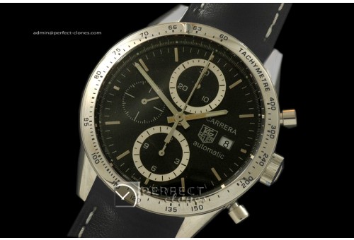 TG10061 Carrera Automatic Chronograph SS/LE Black A-77528800bp