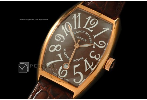 FMCS10003 18K RG Curvex Platnium Rotor Brown Swiss Eta 2824