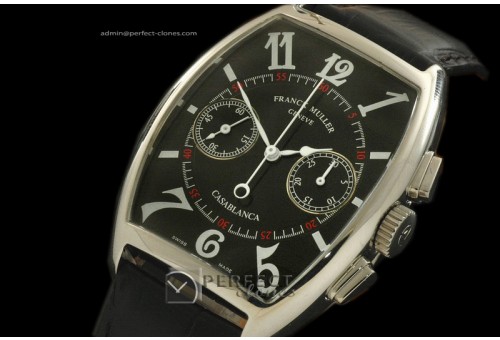 FMCA10001 Casablanca Chronograph SS Black, Working Chronograph