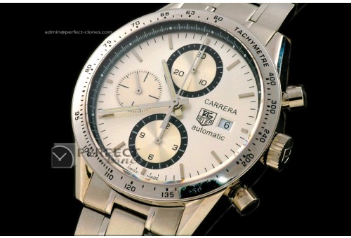 TG10108 Carrera Automatic Chronograph SS White Swiss 77528800b