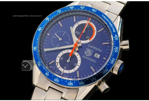TG01001 Brad Pitt Special Ed Carrera Chrono SS Blue A-7750 28800