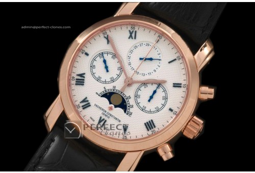 VC10004 RG Chrono/Calender/Moon Phase White Working M/Chronos