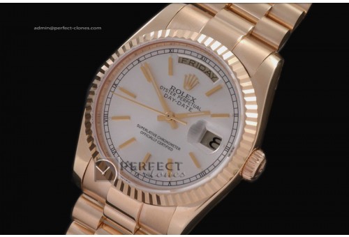 RLDDR10001 RG President White Dial Sticks Markers Swiss Eta 2836