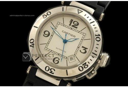 CARPS10023 Pasha 40.5mm Seatimer SS White Swiss Eta 2836-2