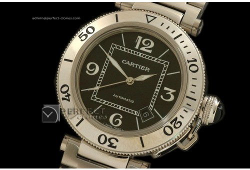 CARPS10024 Pasha 40.5mm Seatimer SS Black Swiss Eta 2836-2