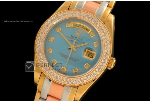 RLDD310002 3 Tone Masterpiece MOP Blue Swiss Eta 2836-2