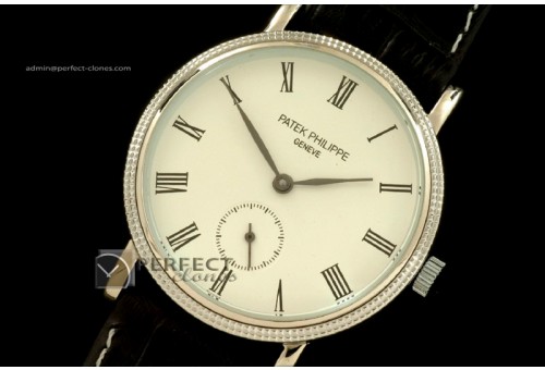 PP02001 3919 Calatrava SS White Manual Handwind