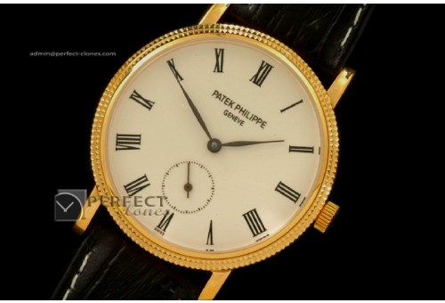 PP02002 3919 Calatrava YG White Manual Handwind