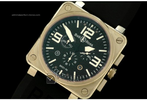BO1002BR Instrument 01-94 Chrono SS C/F Black 46mm Swiss Qtz