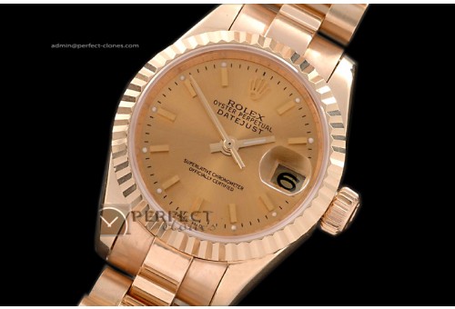 RDJLF10006 FG Gold Dial Sticks Markers Eta 2671-2