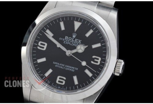 0 0 0 0 0 0 0 RLEX-36-031 QF 904L Steel Explorer 1 36mm 124270 SS/SS Black DD 3230 72 Hours Reserve - Free Sprung Movement