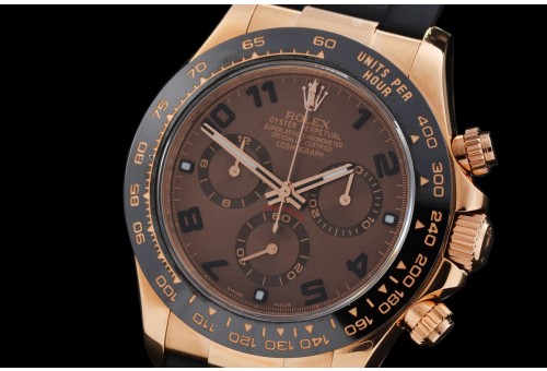0 0 0 0 0 0 RLDFR-4130-868RW QF V11 904L Steel Daytona 116515LN RG/CER/RU Brown Numeral 4130 Superclone - 72 Hours Power Reserve Movement / Extra Weighted 
