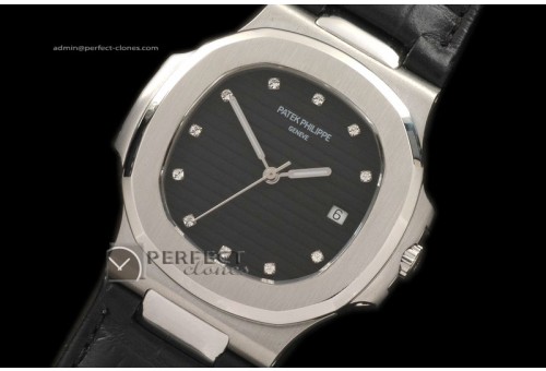 PP00134 Nautilis Jumbo SS/LE Black/Diamonds Swiss Eta 2824-2