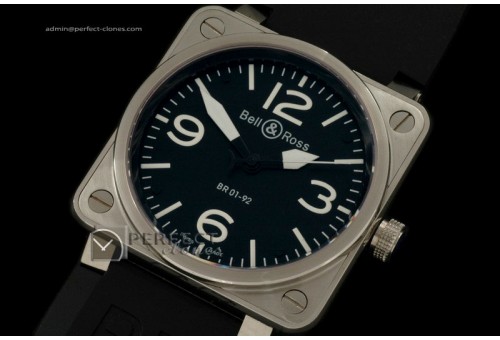 BO01001 BR-01 Airborne SS/RU Black Japanese Quartz