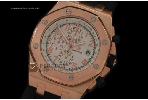 AP1004Arnold Limited Ed Royal Oak Chrono Wht Jap Quartz Chrono