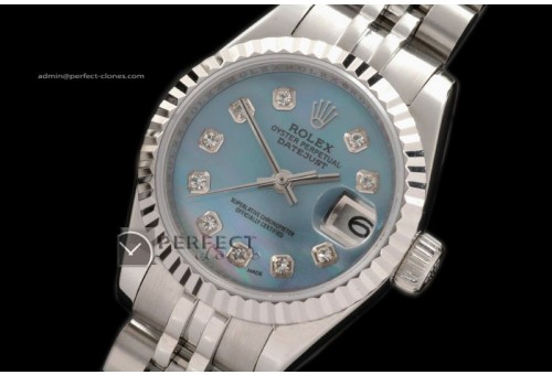 RDJLS10033 SS Jub MOP Blue Diamonds Swiss Eta 2671-2