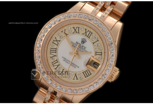 RDJLF01087 FG Jub Diam Bez /Diam Wht Centre Roman Dial Eta 2671