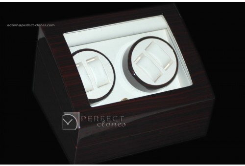 WC10001 Rose Wood 2 x Duo winder c/w 6 Displays Watch Winder Dis