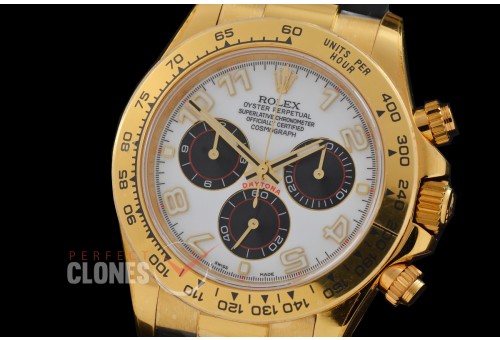 0 0 0 0 0 0 0 0 RLDF-4130-849RW QF V11 904L Steel Daytona 116518 YG/RU White Numeral 4130 Superclone - 72 Hours Power Reserve Movement / Extra Weighted