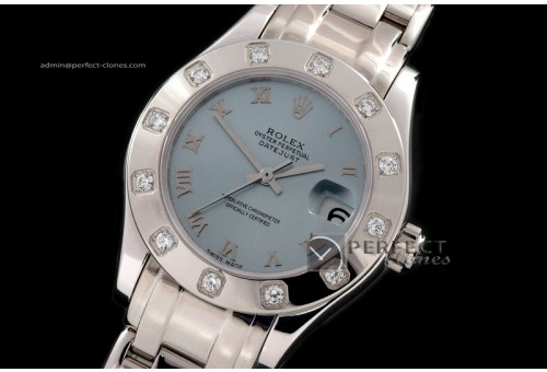 RLMPmS01108 SS 12 Diam Bez Light Blue Roman Swiss Eta 2836-2