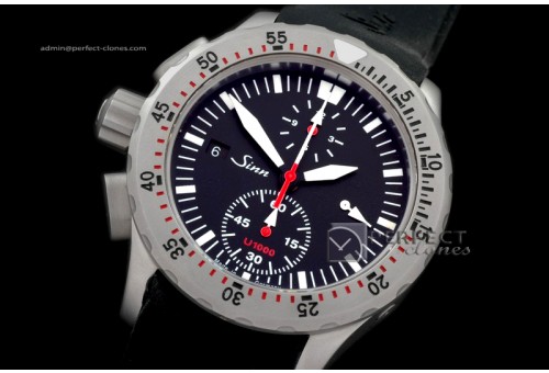 SI01021 U1000 Chrono SS/RU Black Asia 7750 28800bph