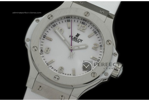 HB38-01001 Big Bang 38mm SS/Ru White Swiss Quartz