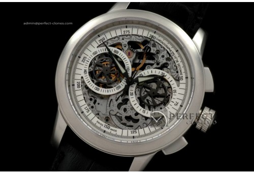 ML10006 Masterpiece Skeleton Chronographe SS/LE Wht Venus 75 Man