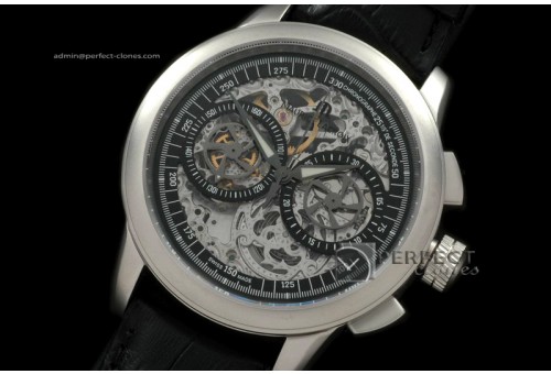 ML10007 Masterpiece Skeleton Chronographe SS/LE Blk Venus 75 Man