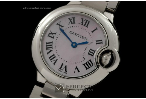 CARBA00107 Ballon Bleu de Cartier Ladies SS MOP Pink Swiss Quart