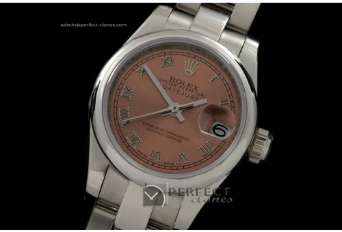 RDJLS01013 SS Oyster Salmon Dial Roman Swiss Eta 2671-2
