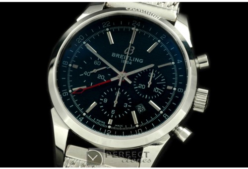 BLT01008M TransOcean Chrono/GMT Men SS/ME Black A-77528800