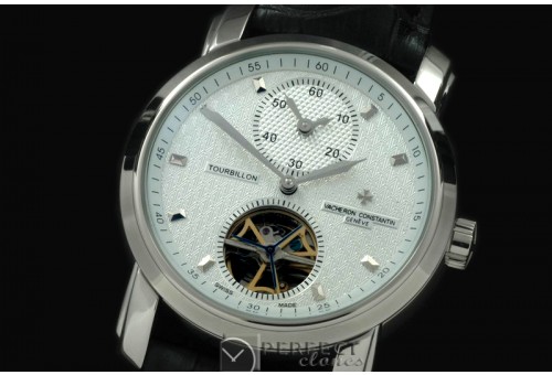 VC00211 Matle Tourbillon Duo Time SS/LE White Asian Auto 2813