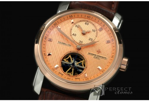 VC00218 Matle Tourbillon Duo Time SS/RG/LE R-Gold Asian Auto 28