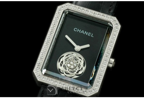 CHAPR01002L Ladies Mid Premiere Black SS/Ceramic/Diams Jap Qtz