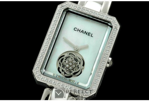 CHAPR01001S Ladies Mid Premiere White SS/Ceramic/Diamonds Jap Qt