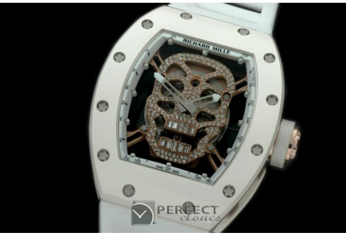 RM052-133 Skull Tourbillon CER/RG/RU R-Gold Asian 21J Decora