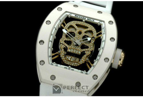RM052-132 Skull Tourbillon CER/RG/RU Gold Asian 21J Decorate