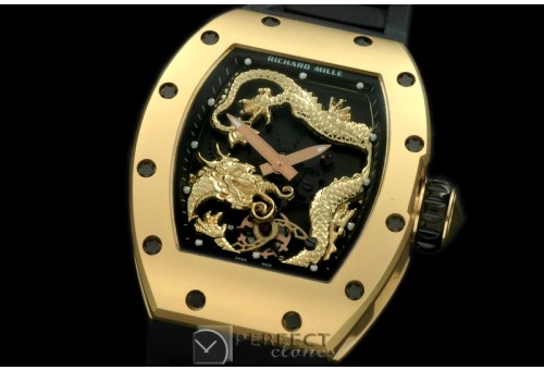 RM057-101 Dragon Tourbillon YG/RU Black/Gold Asian 21J Decor