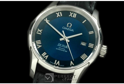 OMDE10083L Deville Co Axial Auto SS/LE Blue Asian 2824