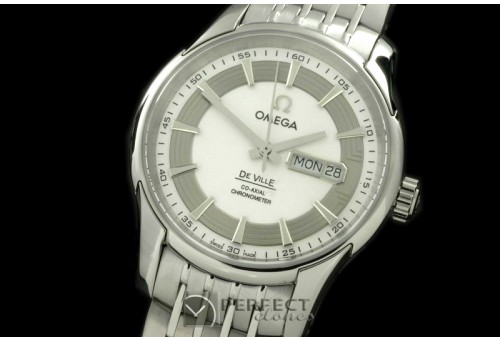 OMDE10066 Deville Co Axial Day/Date SS/SS White Asian 2836