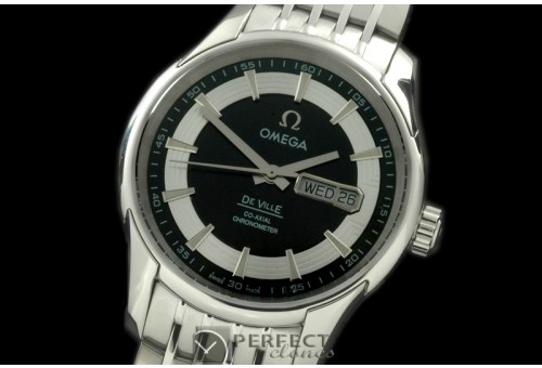 OMDE10067 Deville Co Axial Day/Date SS/SS Black Asian 2836